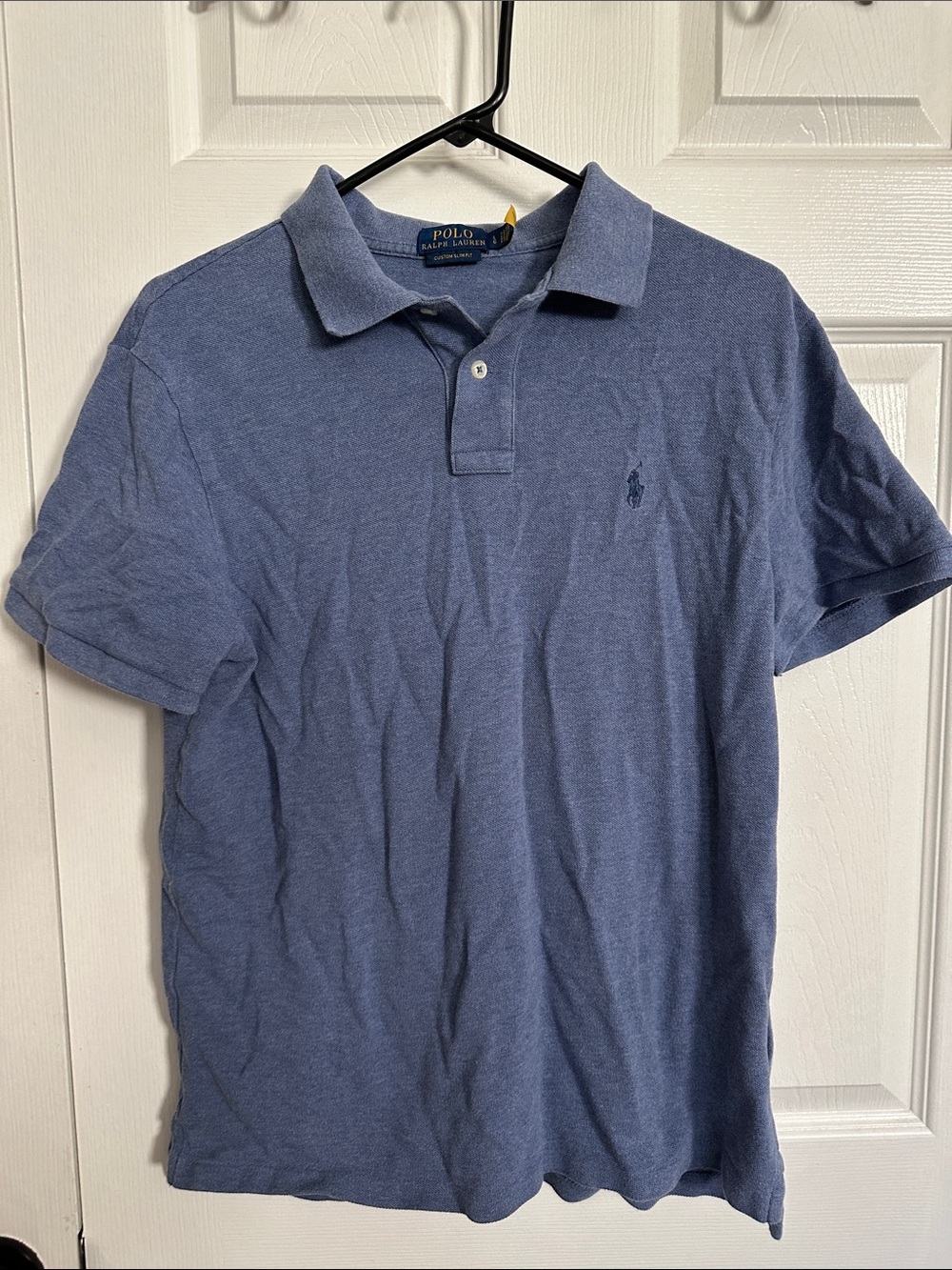 Polo by Ralph Lauren Men's Heather Blue Short-Sleeve Polo